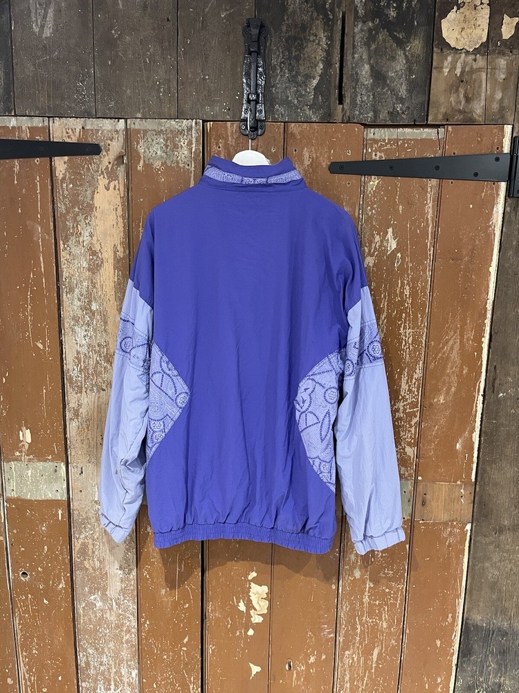 Active Swiss-Design Track Jacket Lined Purple Full Zip Men's Large