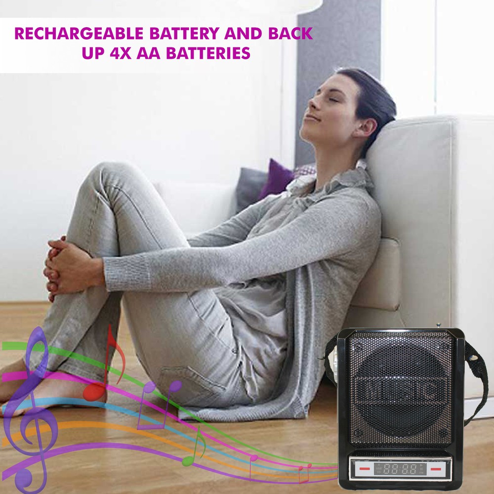 Technical Pro Rechargeable Bluetooth Speaker with Wired Headset Mic & LED Light