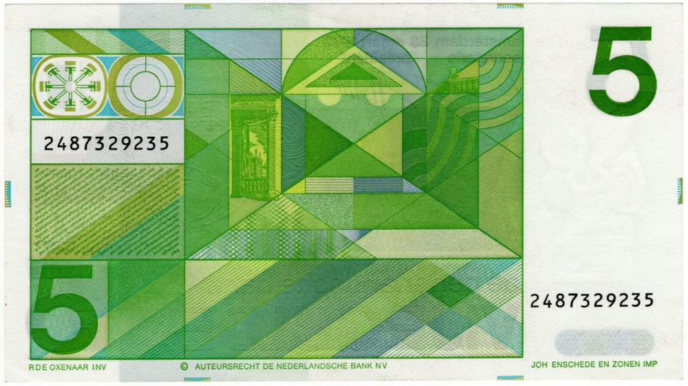 Netherlands 1973 5 Gulden P95 UNC