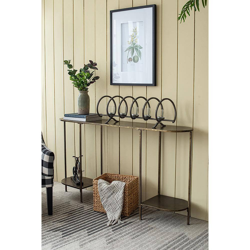 Gray Metal Candelabra (5-Pack)