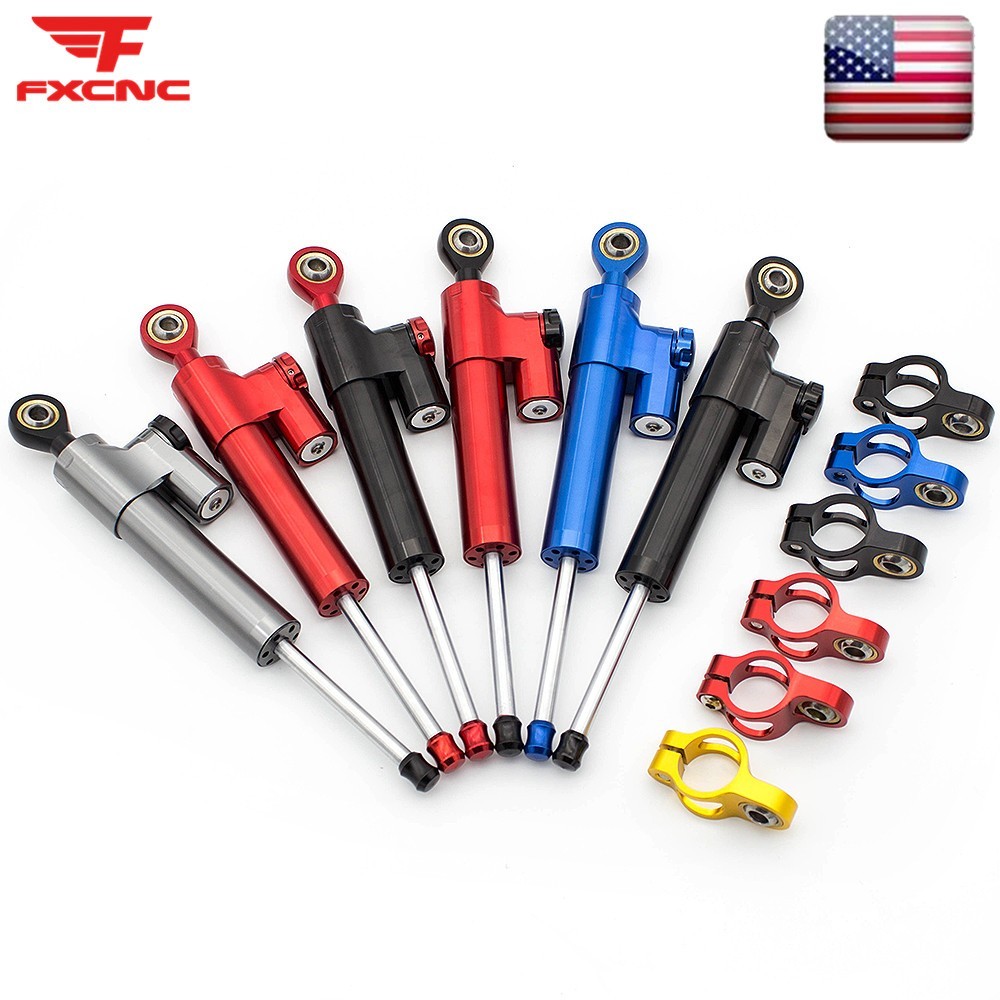 Adjust CNC Steering Damper Linear Stabilizer Reversed Safety Control Damping