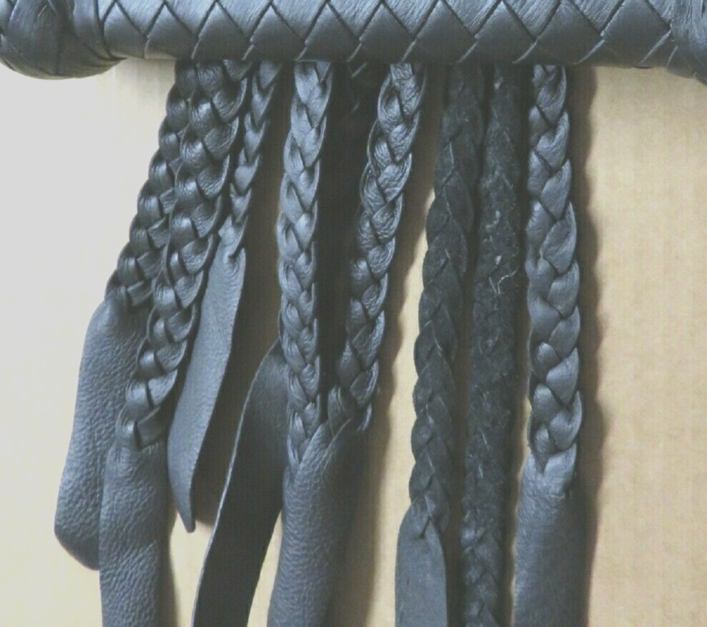 Leather Cat O' Nine Tails, Flat Braid Flogger, Handcrafted