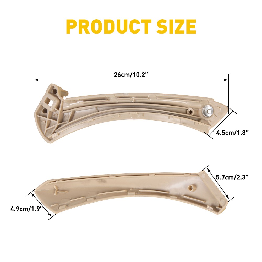 For BMW E90 328i Front Rear Right Inner Door Handle Passenger Pull Trim Cover EV