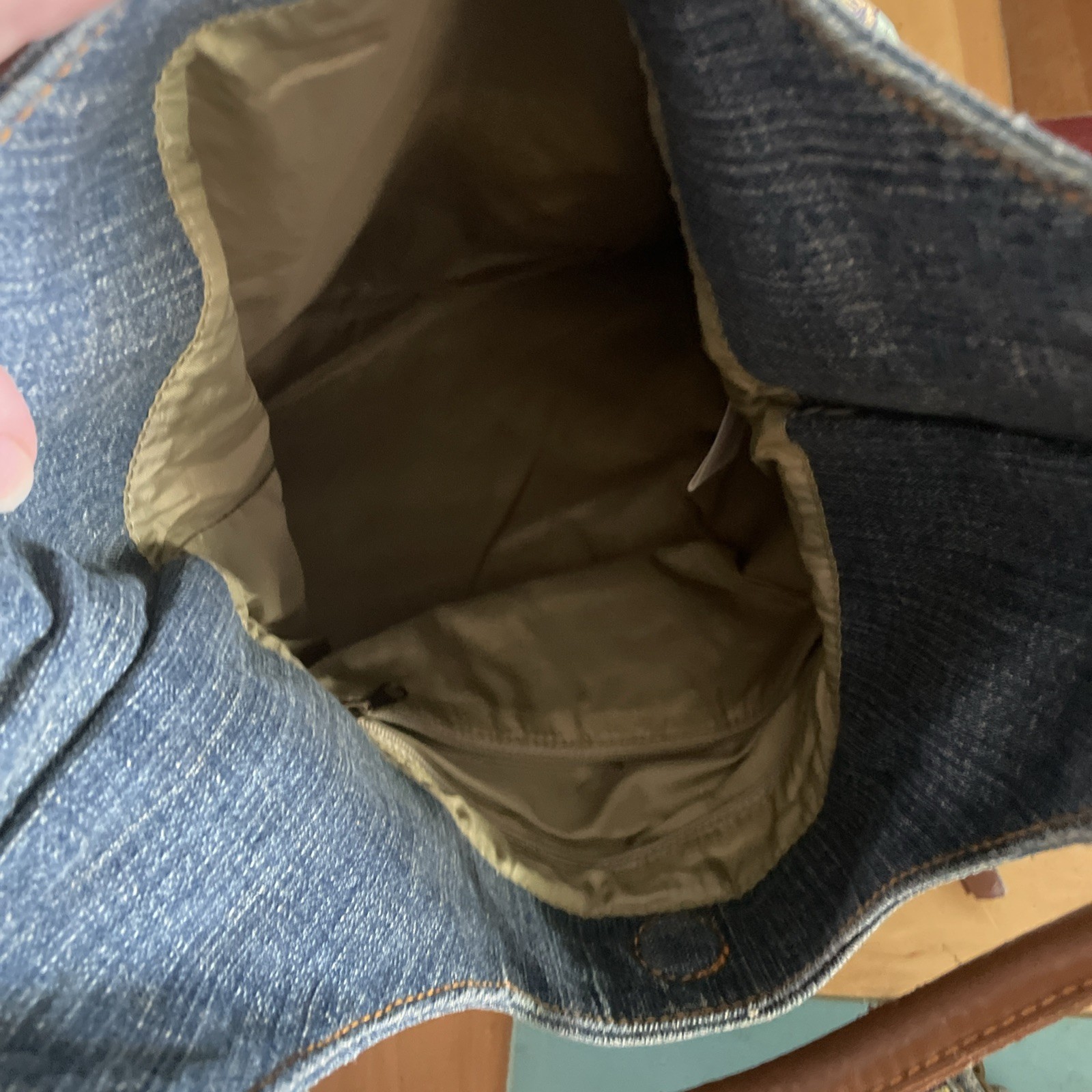 Vintage Y2K Disney Store Exclusive TinkerBell Denim Shoulder Bag Purse w/wallet