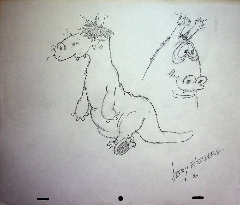 Daffy Dragons (Unreleased) JERRY EISENBERG Signed Hand-Drawn Character Layout#LF
