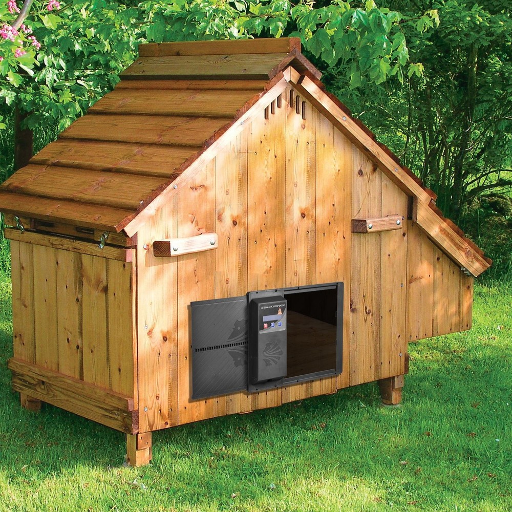 Automatic Chicken Coop Door Auto Chicken Door Opener Timer & LCD Screen US