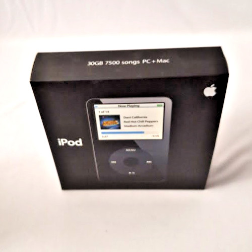 Box Only For iPod 30GB 7500 Songs PC & Mac Includes Earbuds