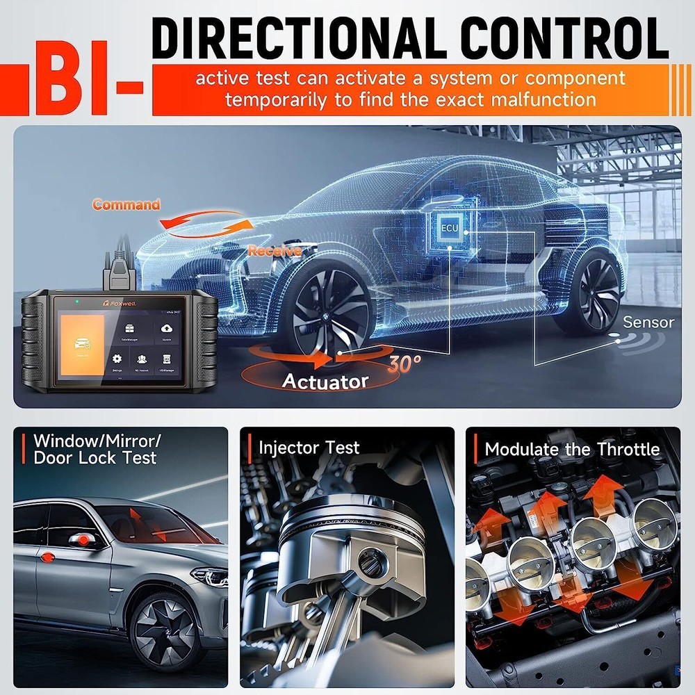 For Benz Bidirectional Car OBD2 Scanner Diagnostic Tool E-CU Coding TPMS DPF Oil