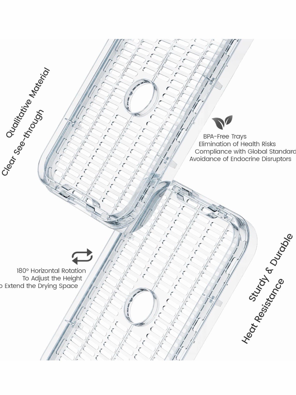 Food Dehydrator Machine for Jerky, 5 Stackable BPA-Free Trays Dryer with Temp...