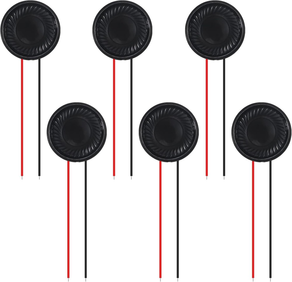 Versatile 6 Pack 28mm 2W Loudspeakers with 8 Ohm Compatibility for Electronics