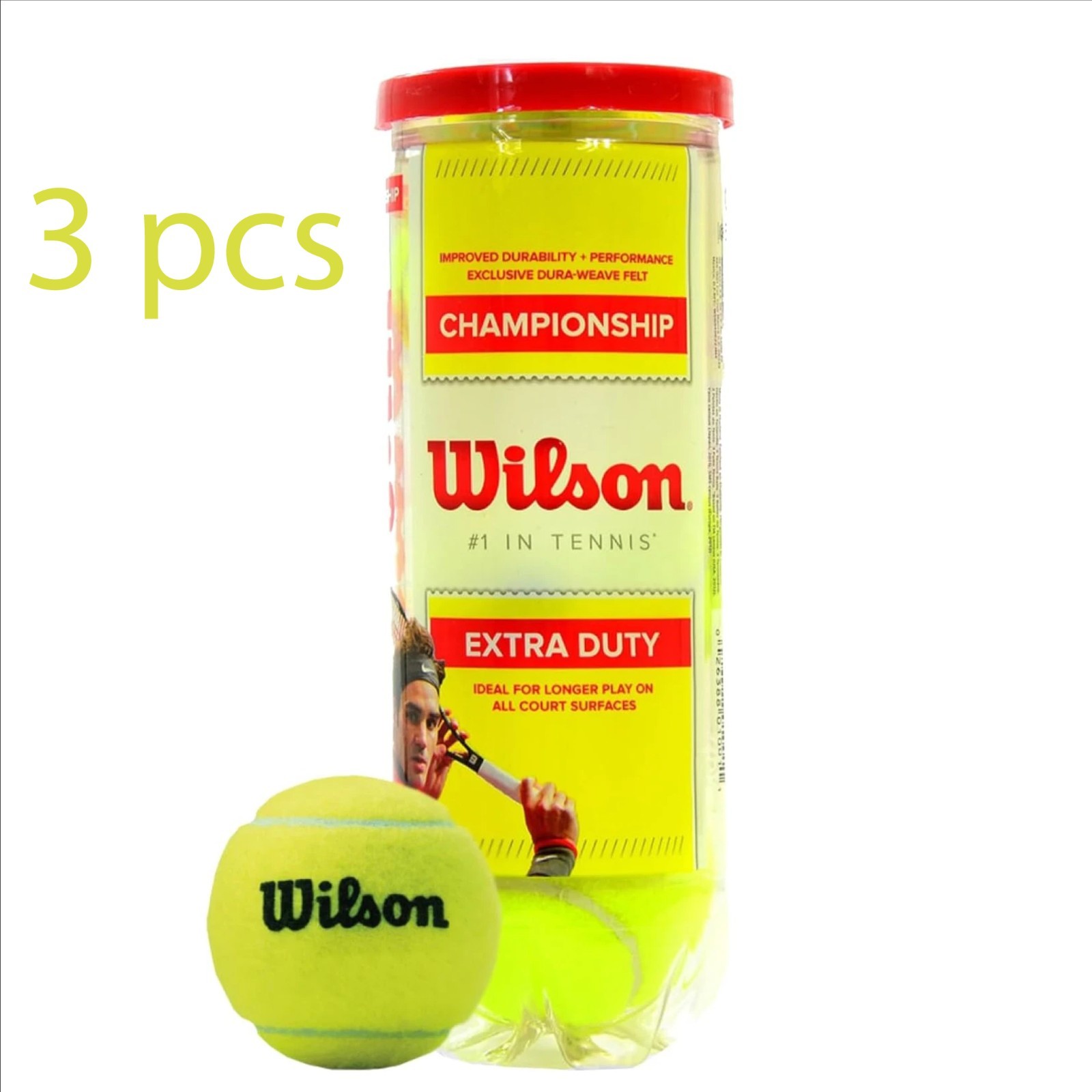 WILSON Pro-Grade Tennis Balls , 3 pcs , USA Free Shipping
