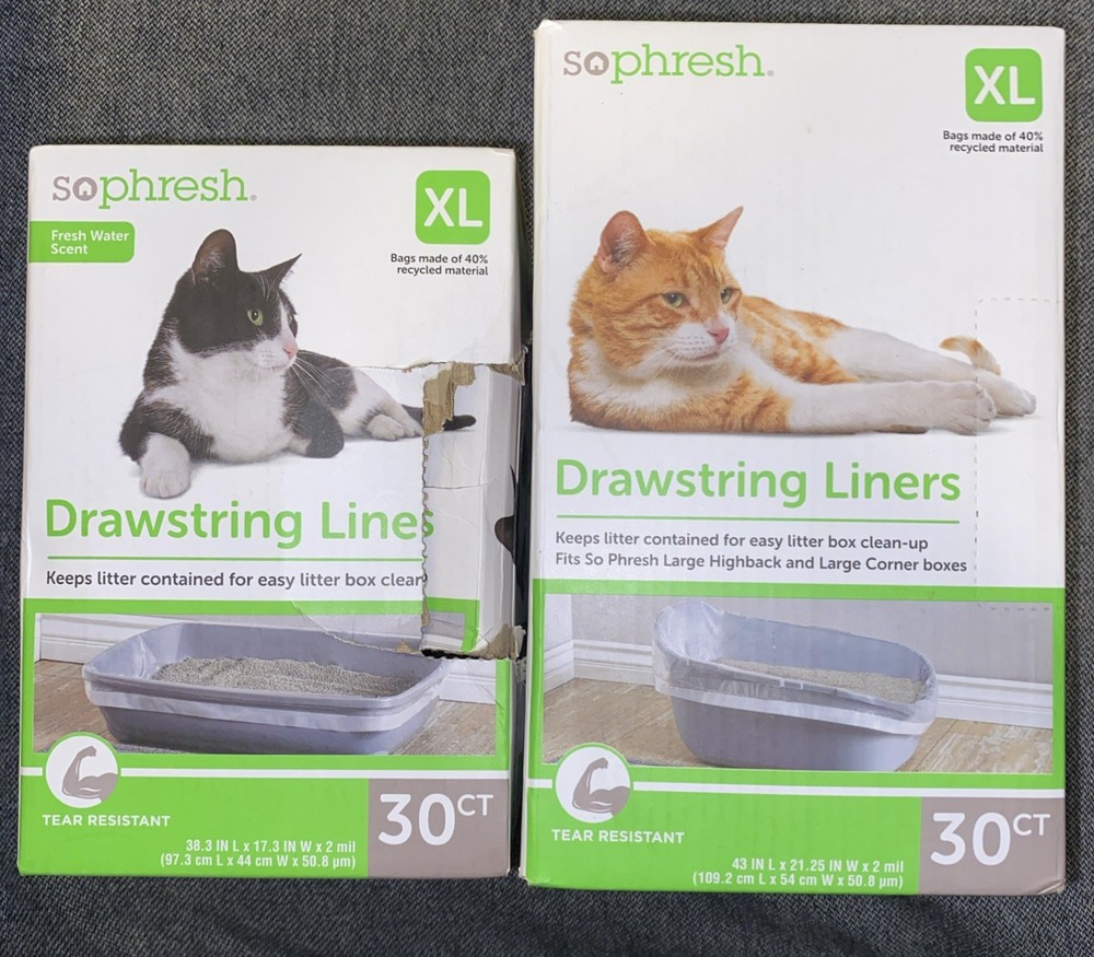 SoFresh XL Cat Litter Box Liners 2 Partial Boxes READ DESCRIPTION