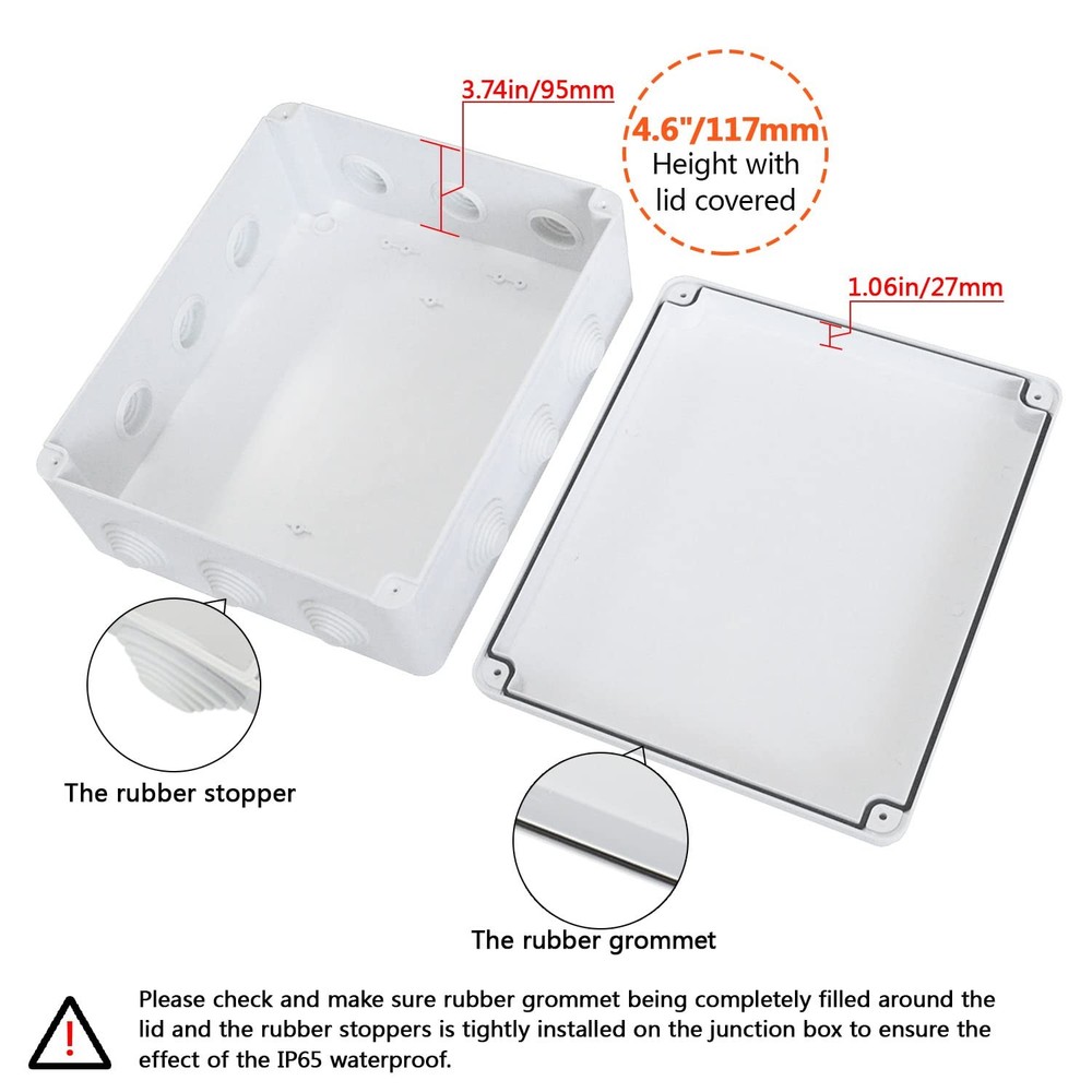 ABS Plastic Dustproof Waterproof IP65 Junction Box Universal Electrical Proje...