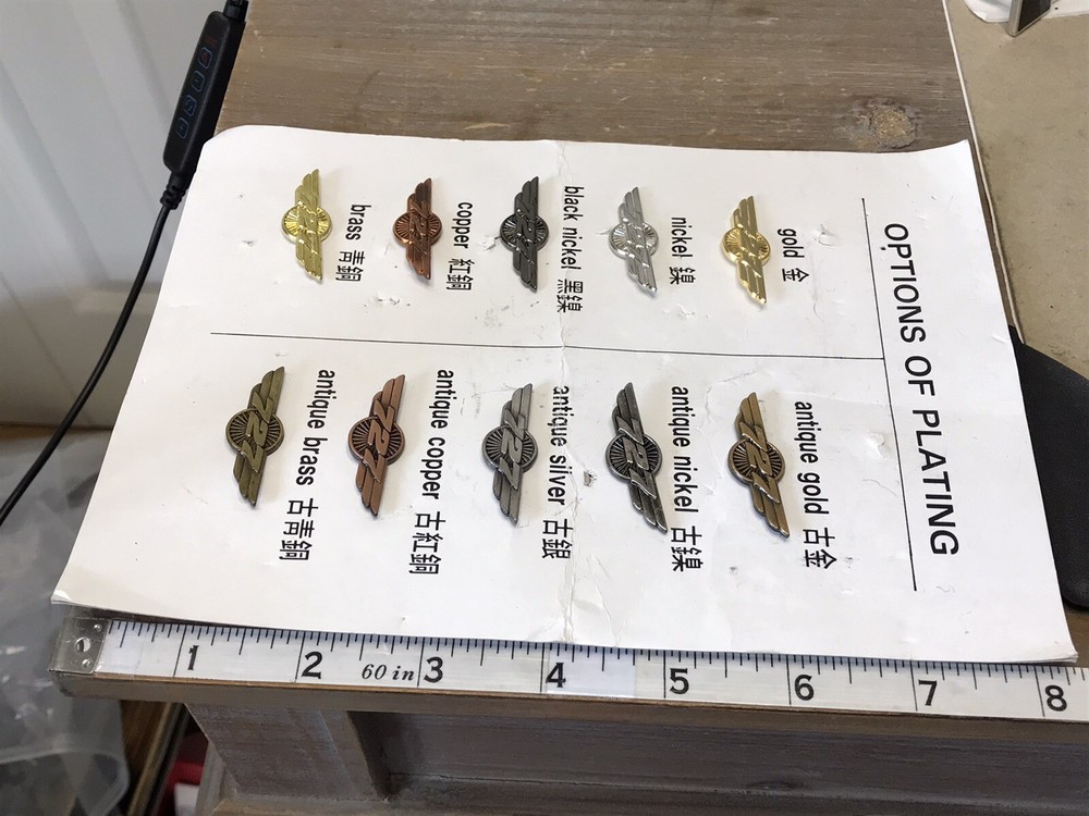 Boeing 727 Salesman Plating sample set pins
