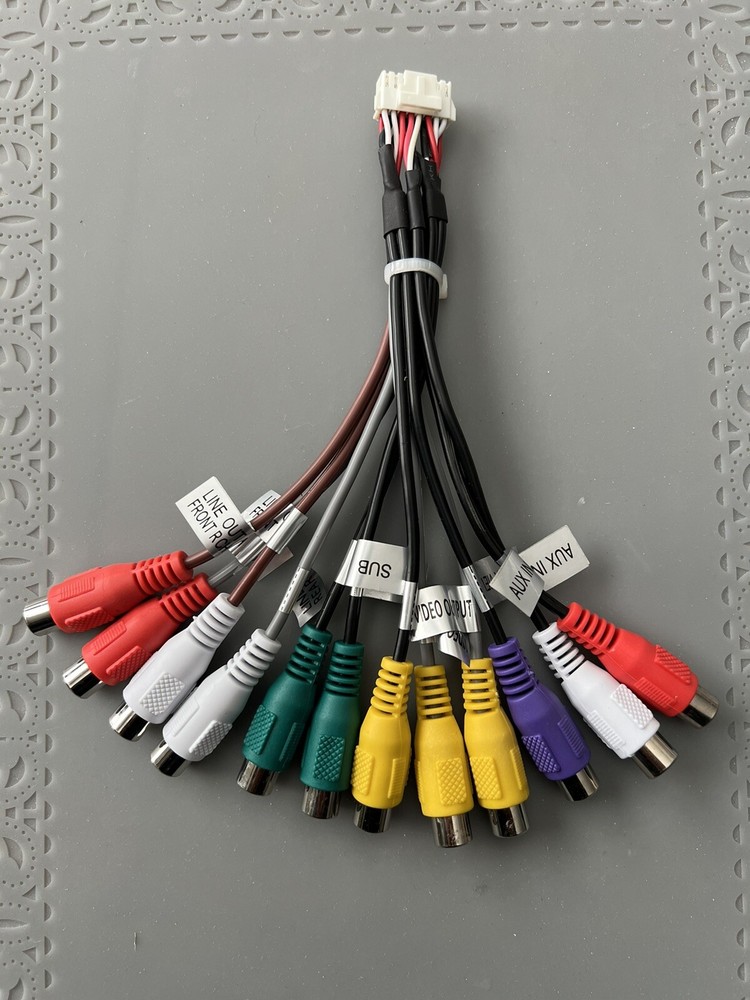 DUAL DV715B  INPUT & OUTPUT AV RCA HARNESS New version 16 Pin plug
