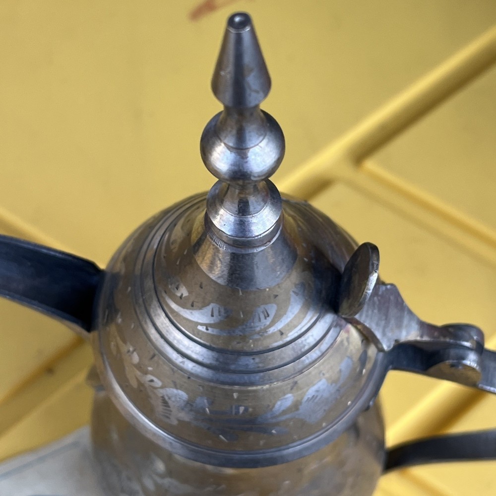 Middle Eastern Dallah Coffee Pot W/ Arabic Script Paper “ Original One”