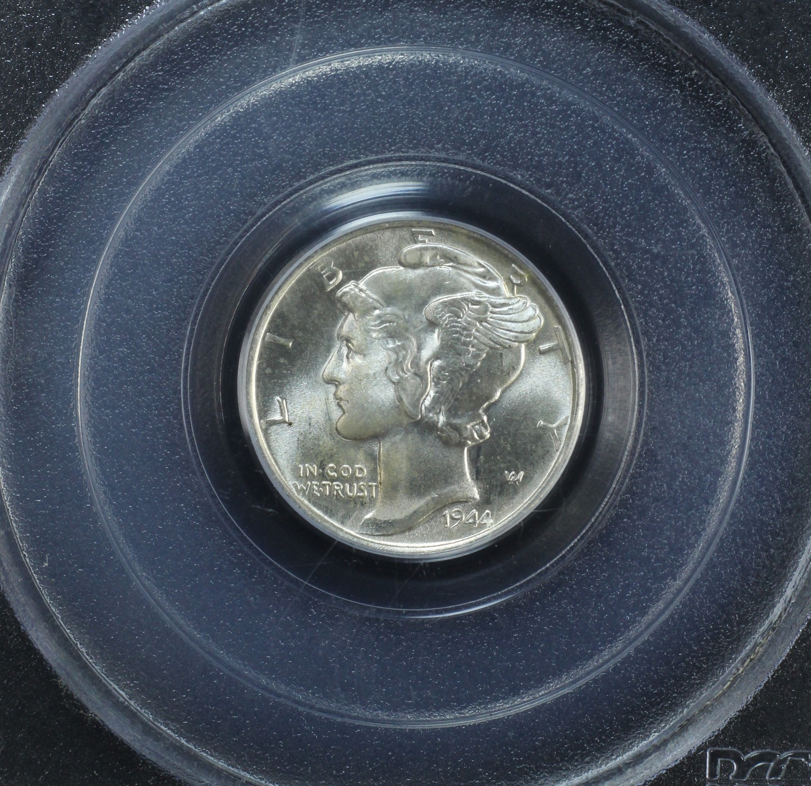 1944 MERCURY DIME 10C PCGS MS66FB - FULL BANDS OGH (PQ162)