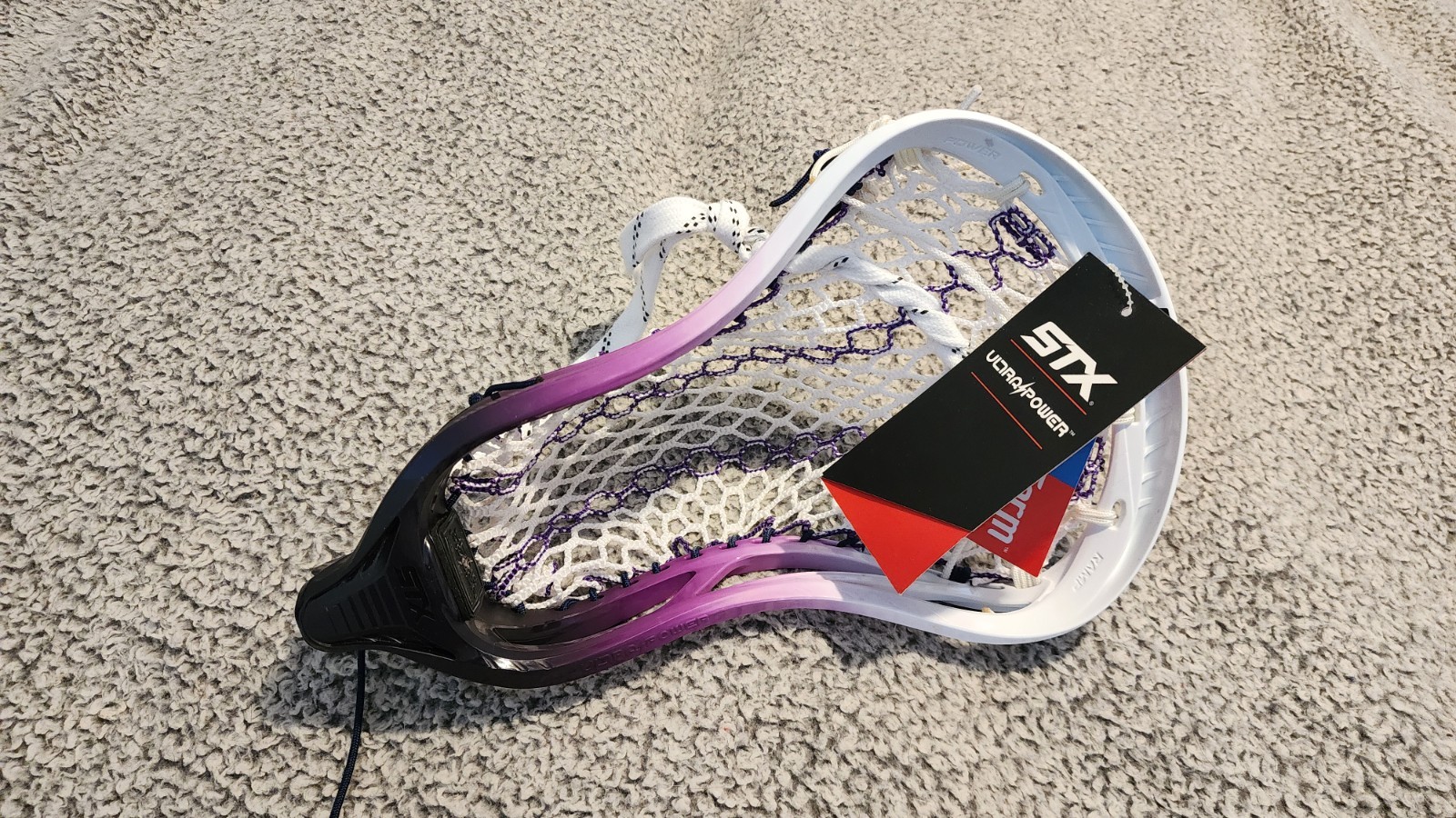 Custom Dyed and Strung STX Ultra Power - black - purple - white fade