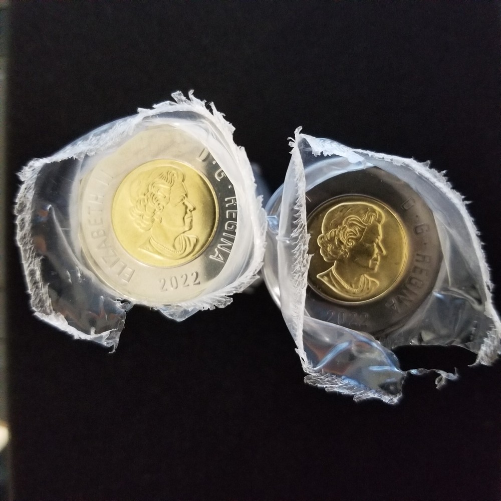 2022 Canada $2 Dollar Regular Release plus Queen Elizabeth Black Ring Memorial