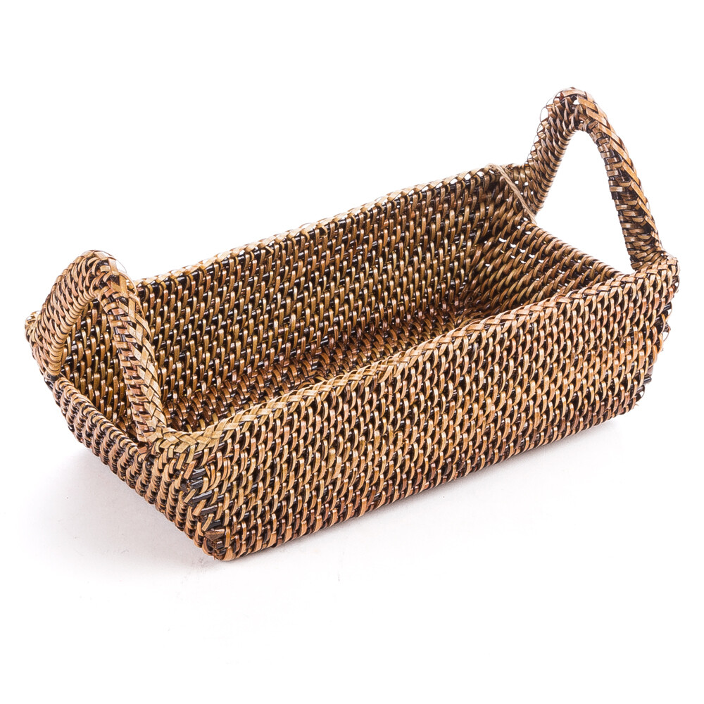 NEW Calaisio Rectangular Basket with Handles 23x12cm