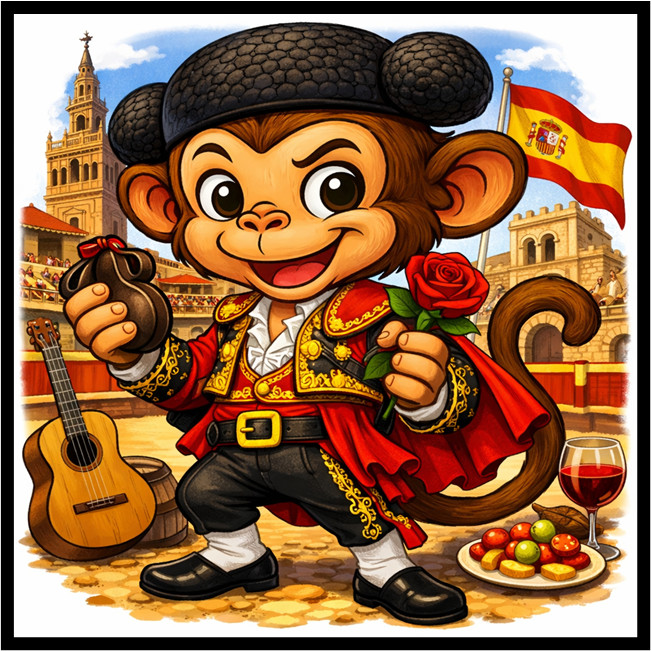 30 Custom Spanish Monkey Personalized Address Labels