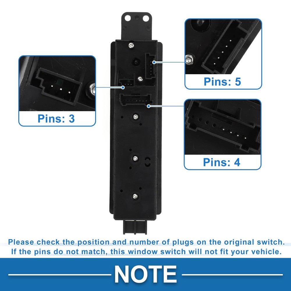 A ABSOPRO Power Window Switch No.9065451613 Control for Black