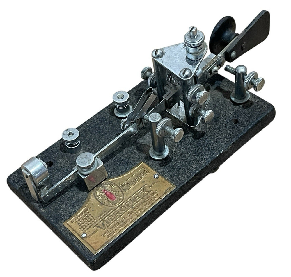 Vibroplex Champion Bug Morse Code Telegraph Key SN 148456 Ham Radio 1939-40s