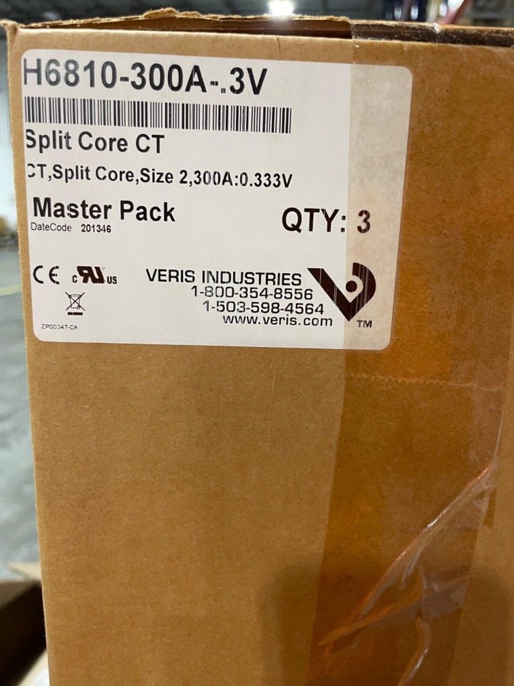 SQUARE D H6810-300A-3V  SPLIT CORE CURRENT TRANSFORMER 3 in box NEW