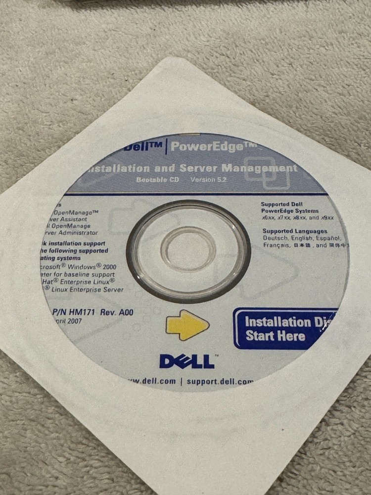 Dell PowerEdge lnstallation & Server Management Version 5.2 - VERY GOOD CONDITIO