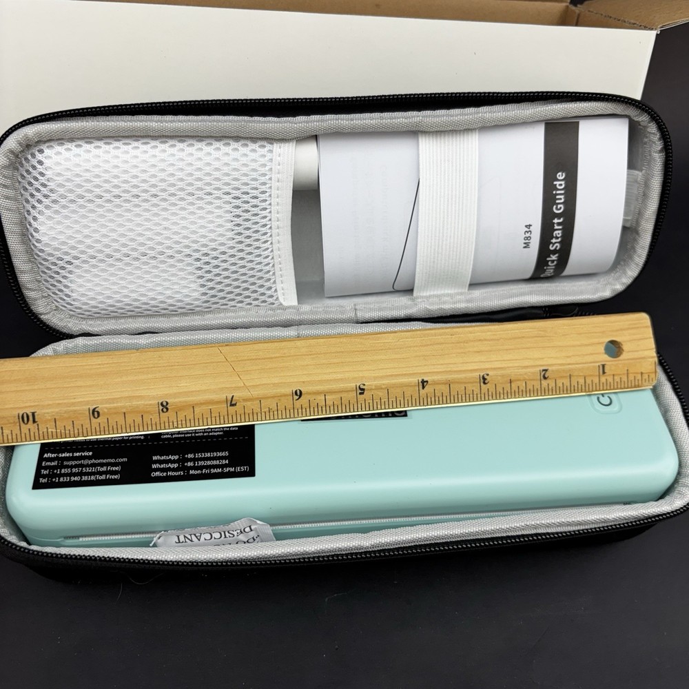 New Phomemo M834 Portable Printer Wireless Bluetooth Thermal Inkless Green
