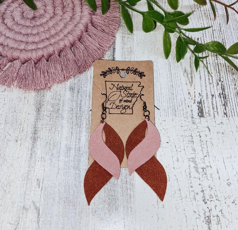 Handmade Boho Felt Dangle Earrings