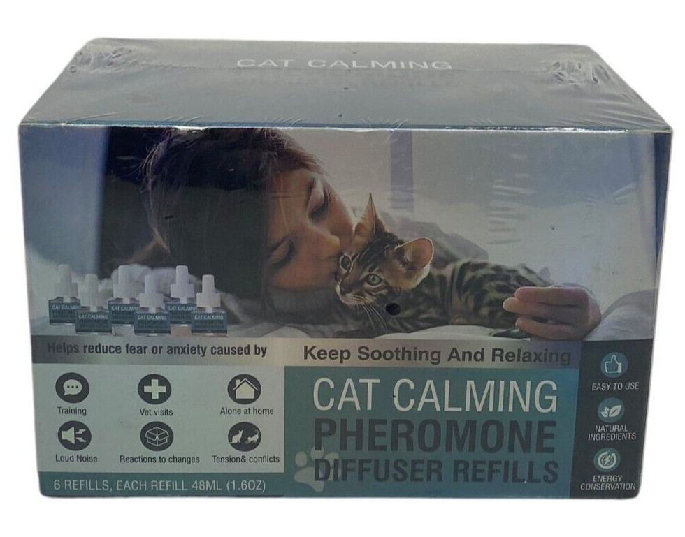 Weallin Cat Calming Diffuser Refills Pheromones 6 Mo Supply New Sealed 6 Pack