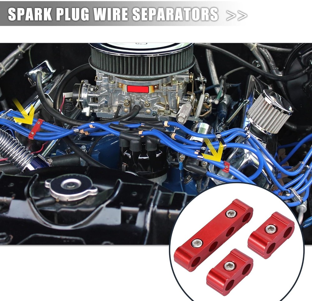 Red Engine Spark Plug Wire Separator Divider 8mm 9mm 10mm Spark Plug Wire Holder