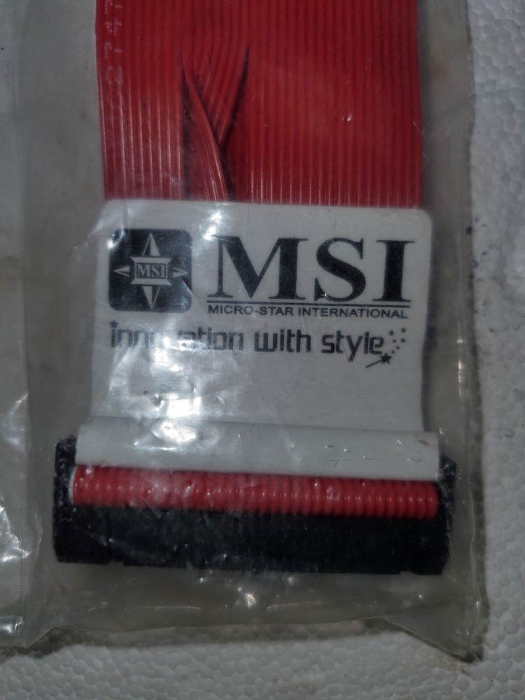 ⭐️⭐️⭐️⭐️⭐️ Microstar 34 Pin IDE Flat Ribbon Cable w 2 Connectors