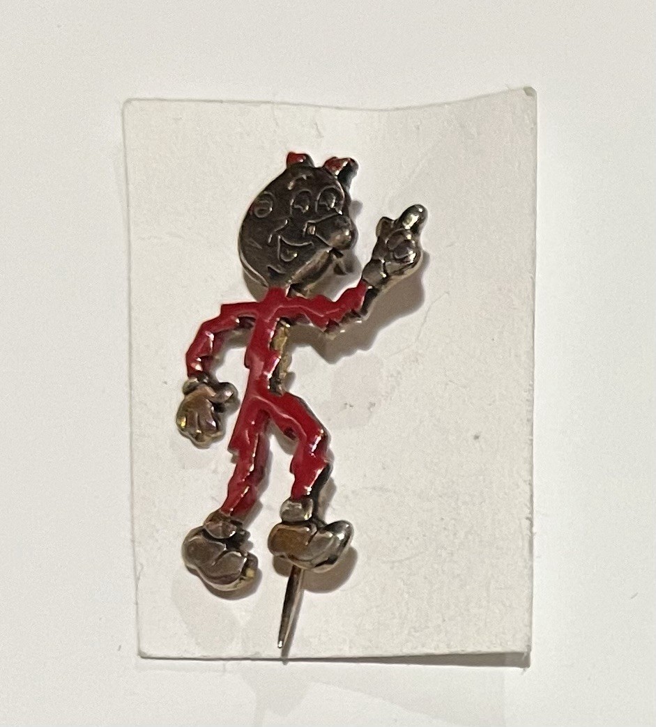 REDDY KILOWATT Electrical Service Mascot Lapel Pin Ruler ID Card Vintage 60's