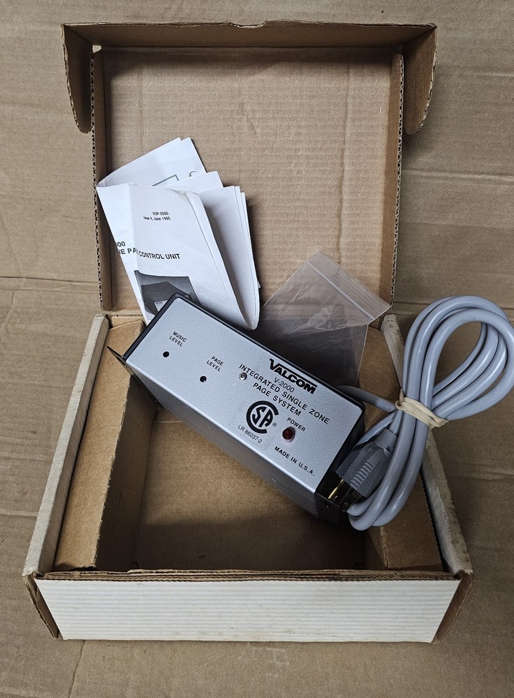 Valcom V-2000 Integrated Single Zone Page Control/Interface System 1 Zone 1 Way