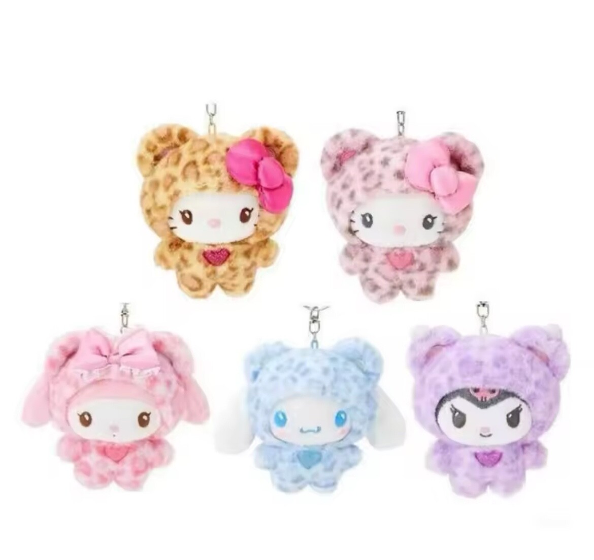 Sanrio Licensed Hello Kitty Gal Pal Mascot Keychain Leopard Print-US SELLER