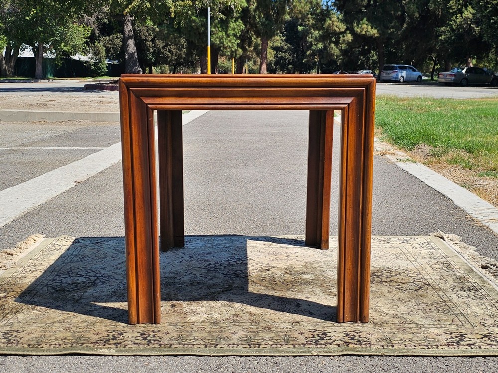 Altavista Lane Burled Walnut Rustic End Side Table 1950's