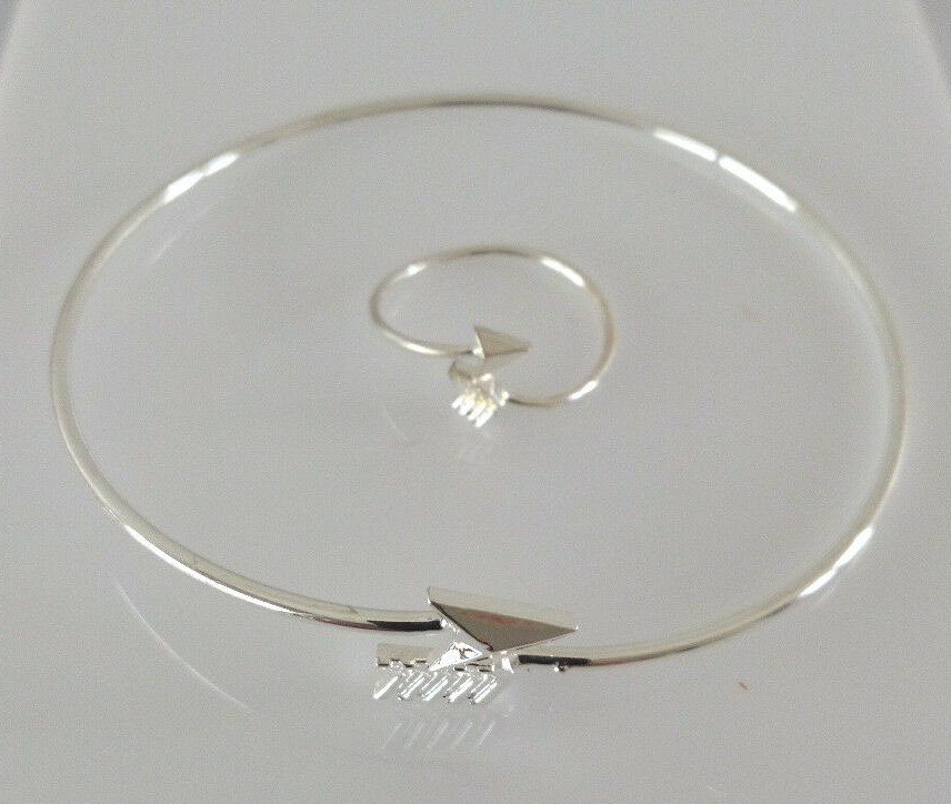 Arrow Bangle and Arrow Ring Set