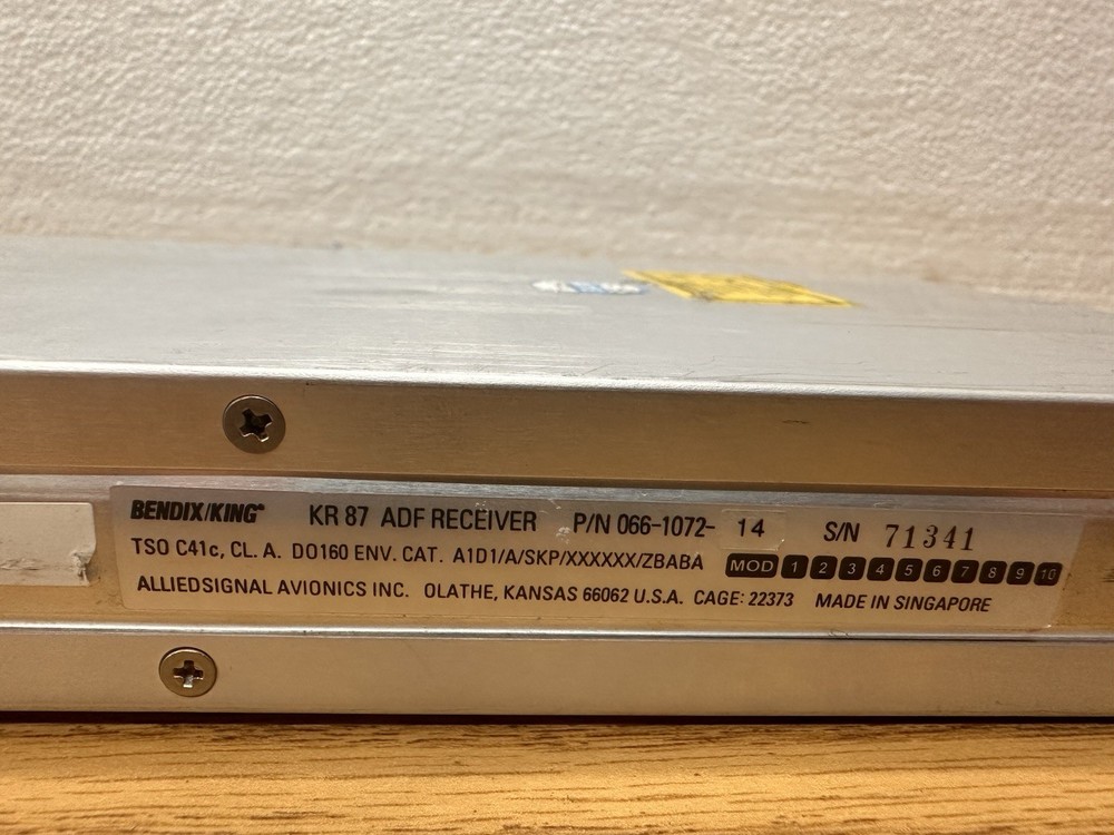 Bendix King KR 87 ADF Receiver PN 066-1072-14 - UNTESTED