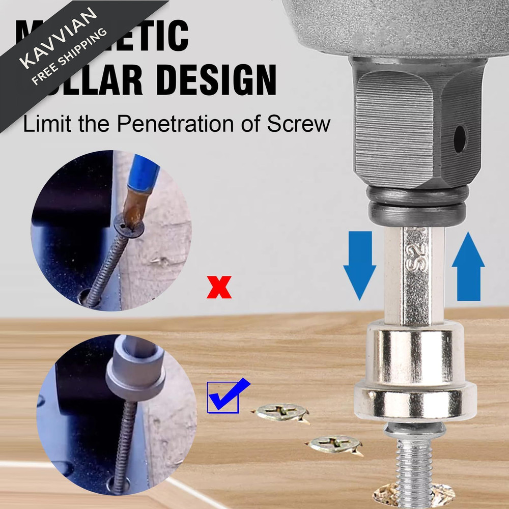 10pcs Magnetic Drywall Screwdriver Bits Set, PH2 Hexagonal Handle, 25mm x 5...