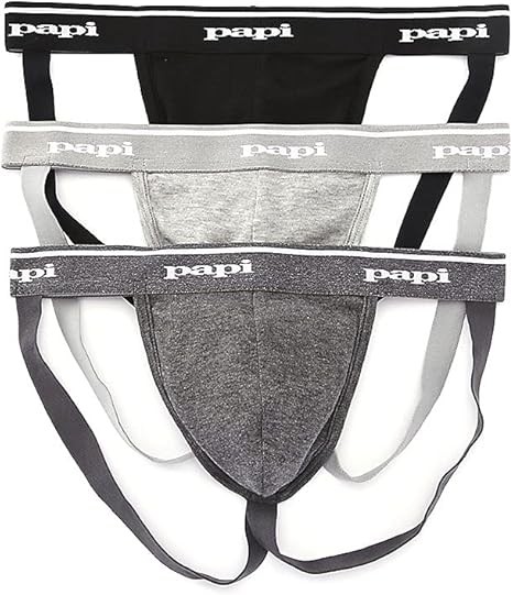 Papi Men’s Athletic Jockstrap 3-Pack – Breathable Performance Support