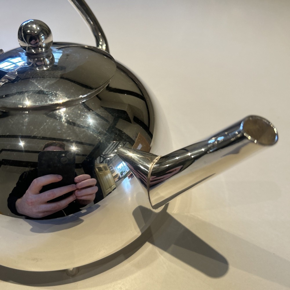 Silver Plated Art Deco Christopher Dresser Style Round Shape