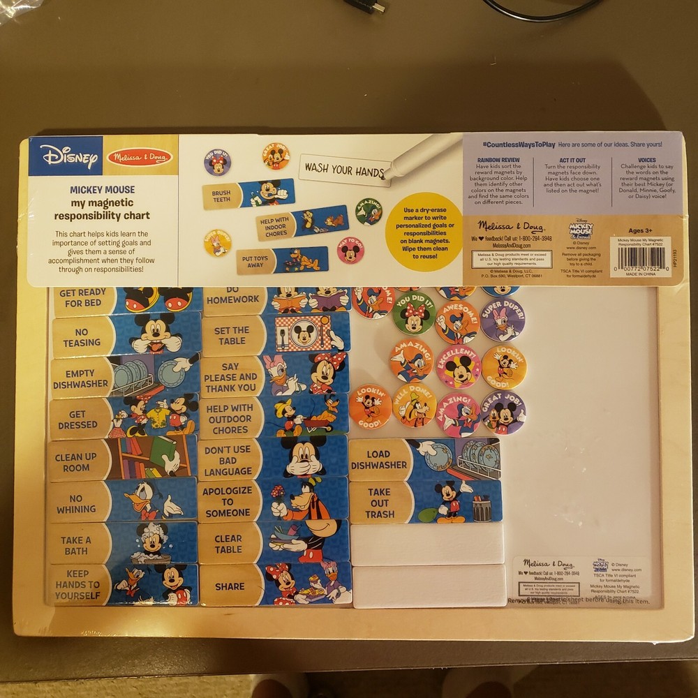 Disney Mickey Mouse My Magnetic Responsibility Chart