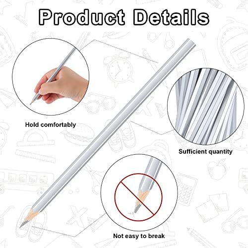48 Pack Metallic Silver Marking Pencil for Construction Workers Metal Plumbers