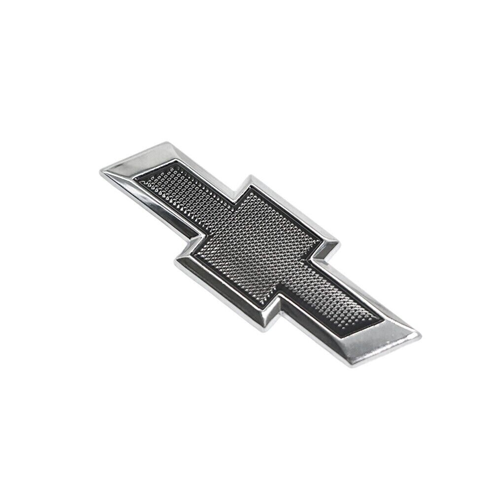 Chrome Black Steering Wheel Bowtie Overlay Chevy Silverado 14-24 Emblem Badge
