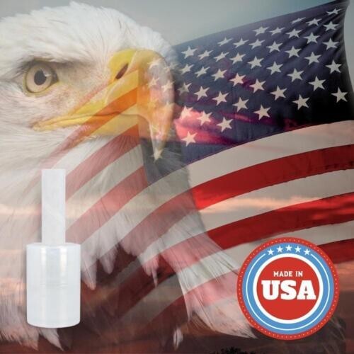 12 Rolls 5" x 1000' (45 Gauge) Extended Core Stretch Hand Shrink Wrap - Clear