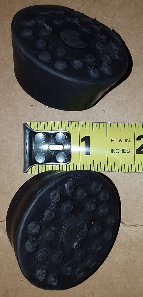 TWO USED BOWFLEX HVT BASE RUBBER FEET