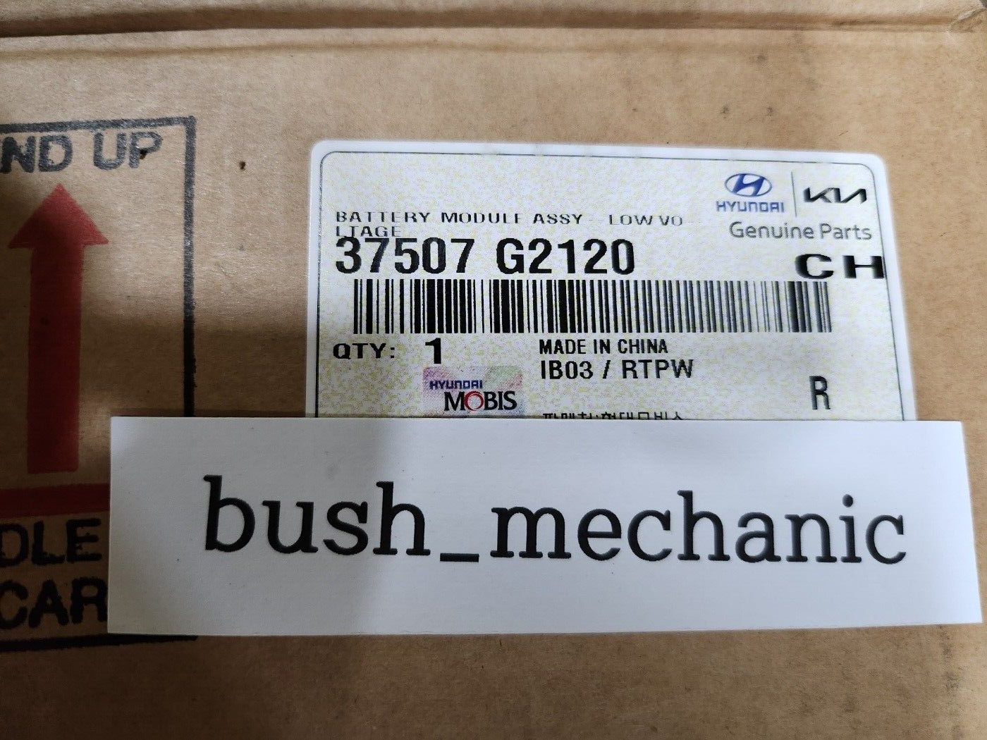 GENUINE OEM Hyundai Kia Battery Module Assy Low Voltage 37507G2120 Inoiq Niro