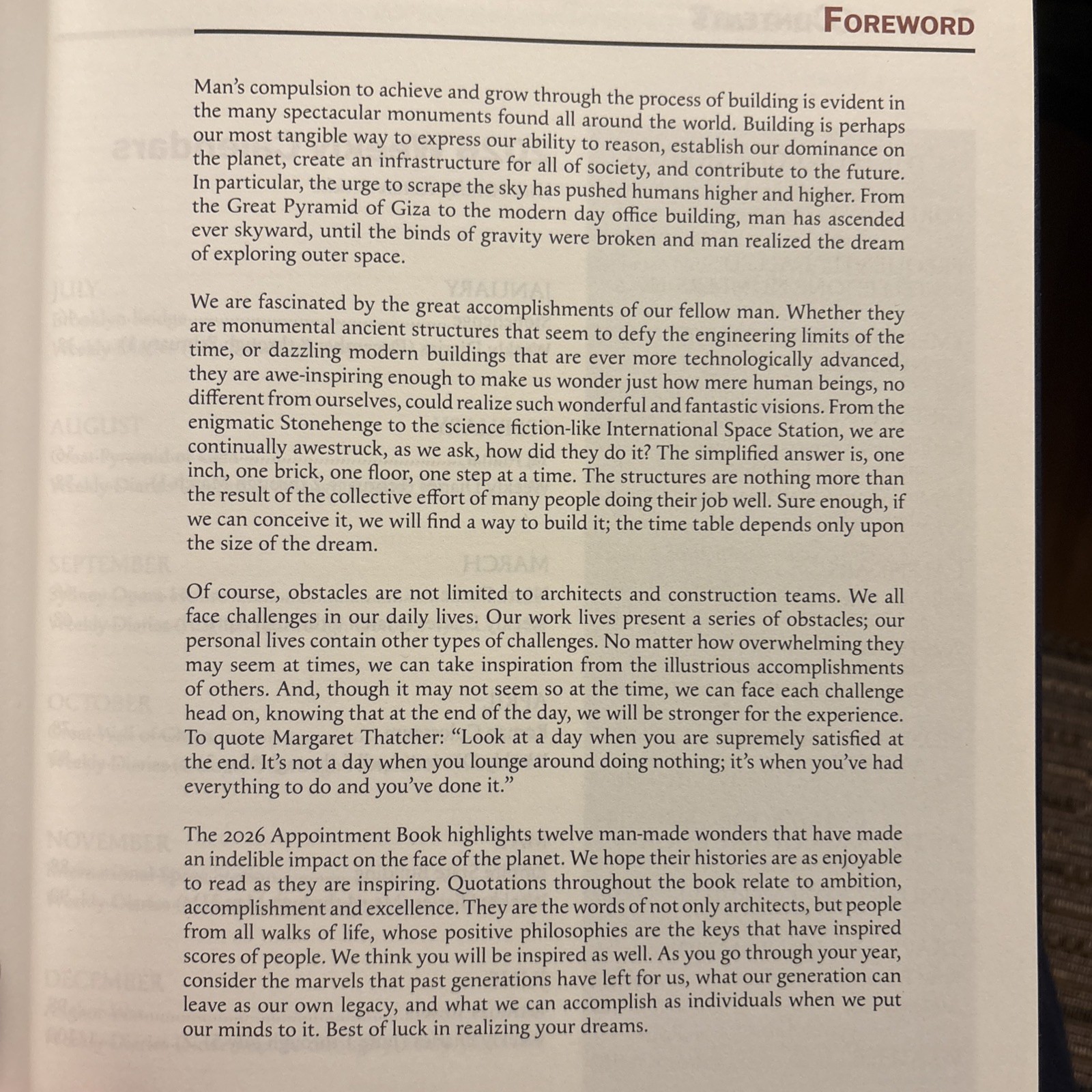 Sundial Navy Blue Hard Cover 2026 Day Planner And Calendar